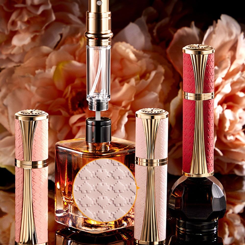 Self-pumping Leather Spray Bottle Fine Mist Leather Bottom Filling Bottle Refillable Empty Bottle 5ml Atomizer Women