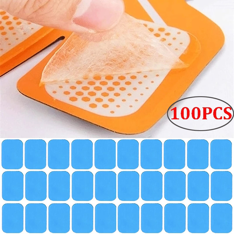 100Pcs Abs Stimulator Gel Pads Replacement Gel Stickers Hydrogel  For EMS Muscle Training Massager ABS Abdominal Trainer
