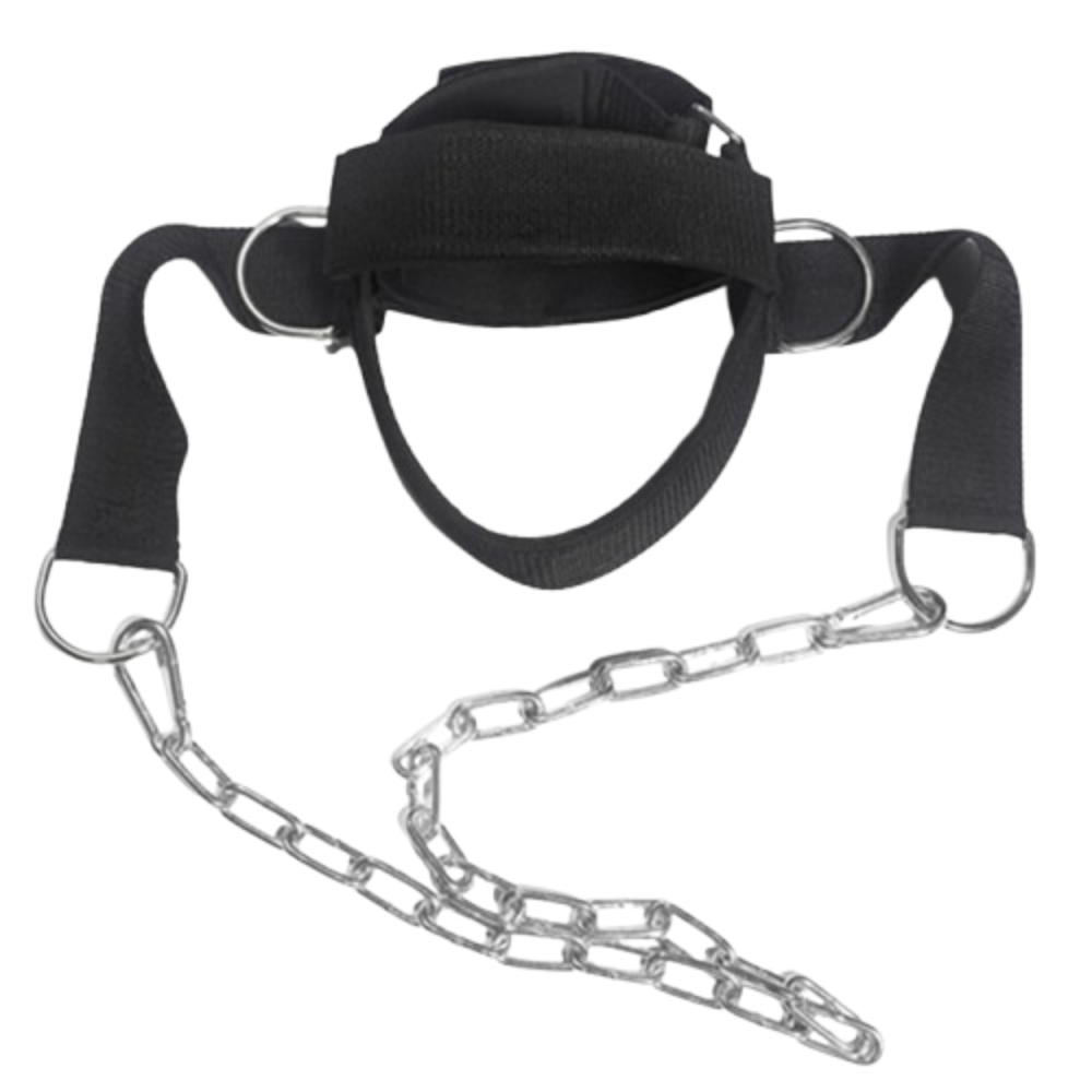 Adjustable Head Neck Trainer Band Multifunctional Ergonomic Design Head Neck Harness Black Portable Weight Lifting Belt