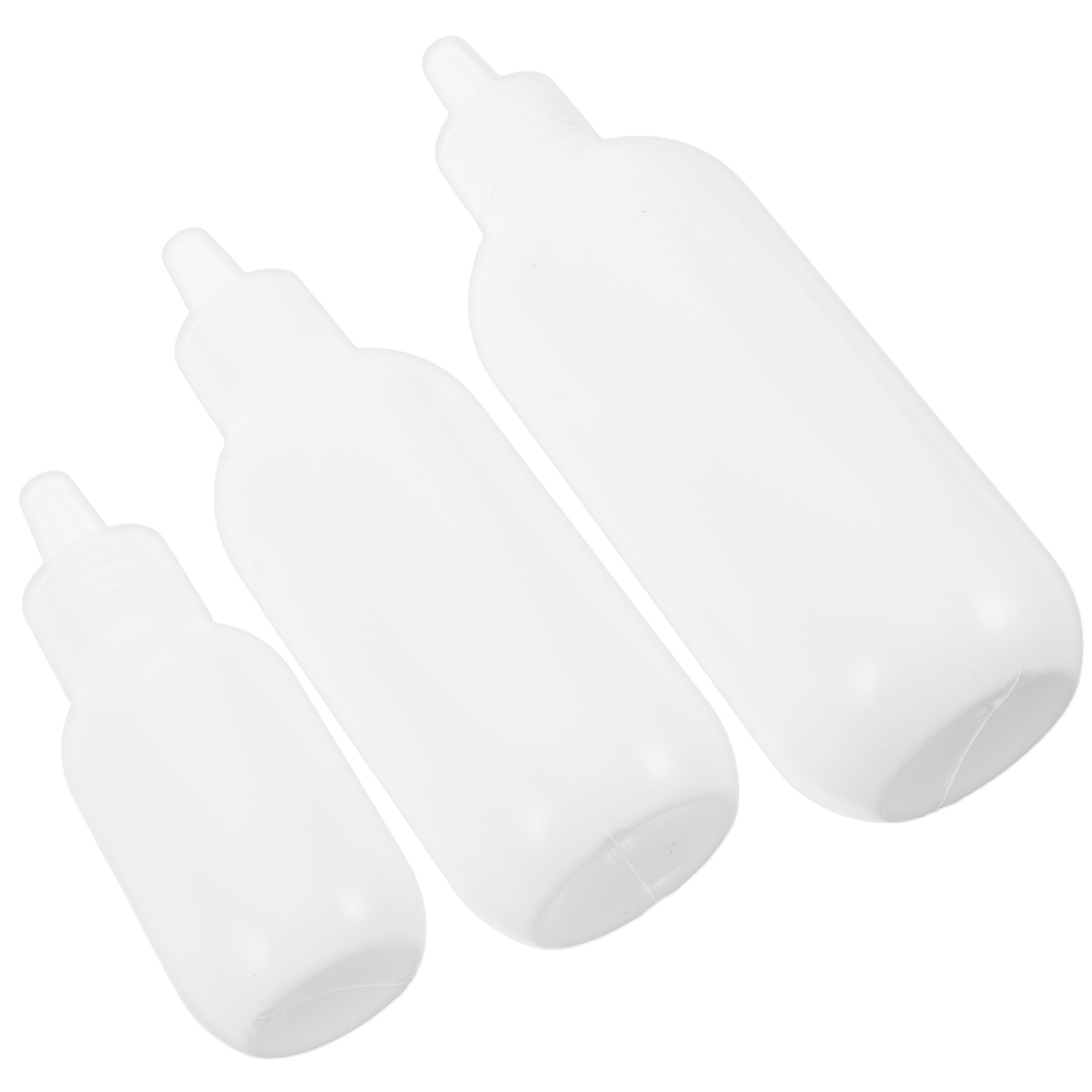 3 Pcs Bottled Squeeze Condiment Bottles Travel Foundation Foaming Pump Size Lash Shampoo for Lotion Cleasing Milk Wash