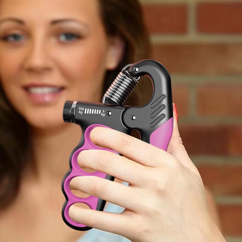 Hand Grip Strengthener Forearm Grip Adjustable Trainer Ergonomic Handle Smart Counting Muscle Building Tool For Commuting School