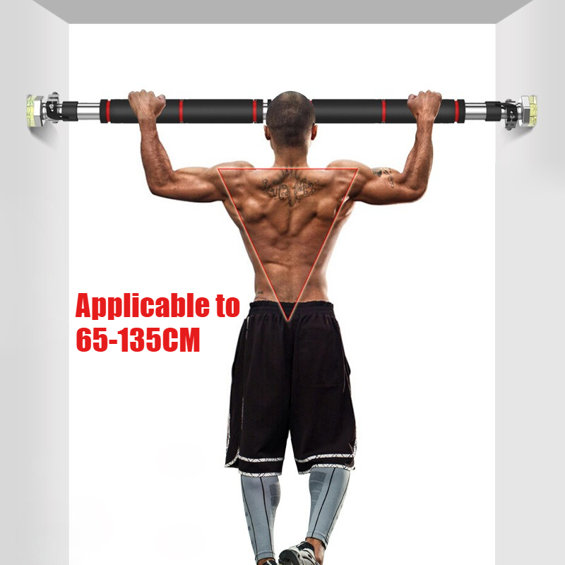 Door Frame Pull Up Bar Indoor Fitness Chin Up Horizontal Bar Home Gym Wall Push Up Training BarHang Workout Equipment 65cm-135cm
