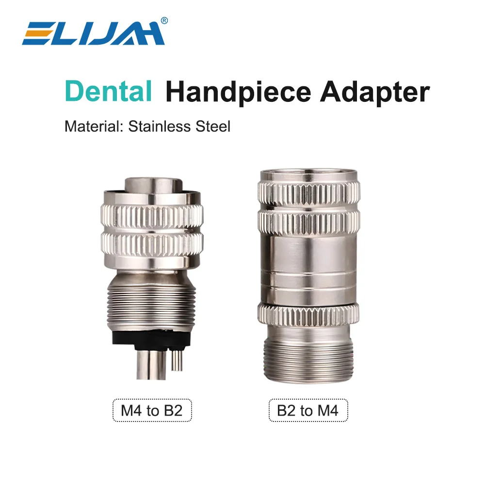 ELIJAH Dental Turbine Handpiece Adapter 4 Holes 2 Holes Changer Connector For High Speed Handpiece Spare Parts Tool Tubing Hose