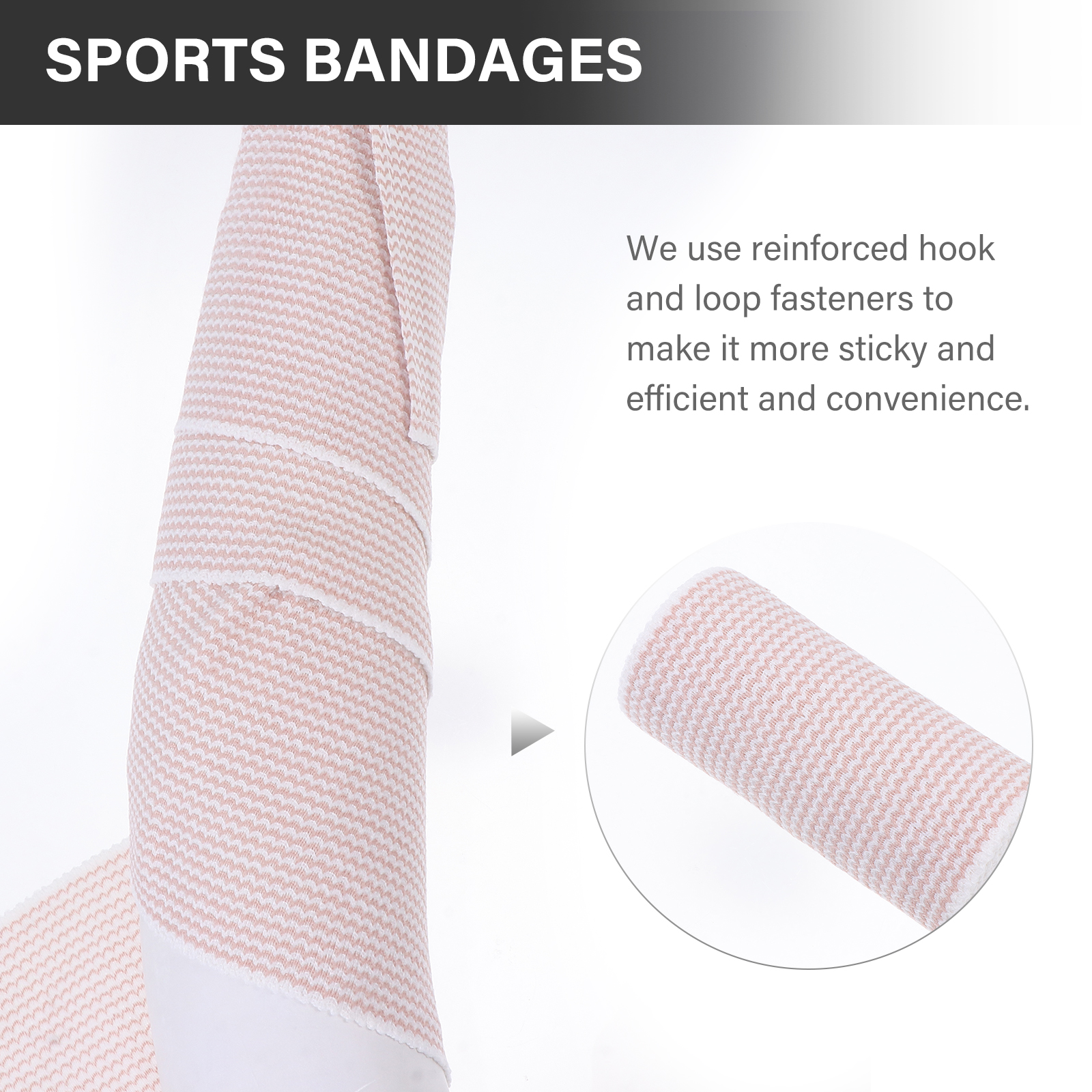 2Pcs Strong Self-Adhesive Elastic Bandage Compression Magic Tape High Elastic Support for Sports Injuries