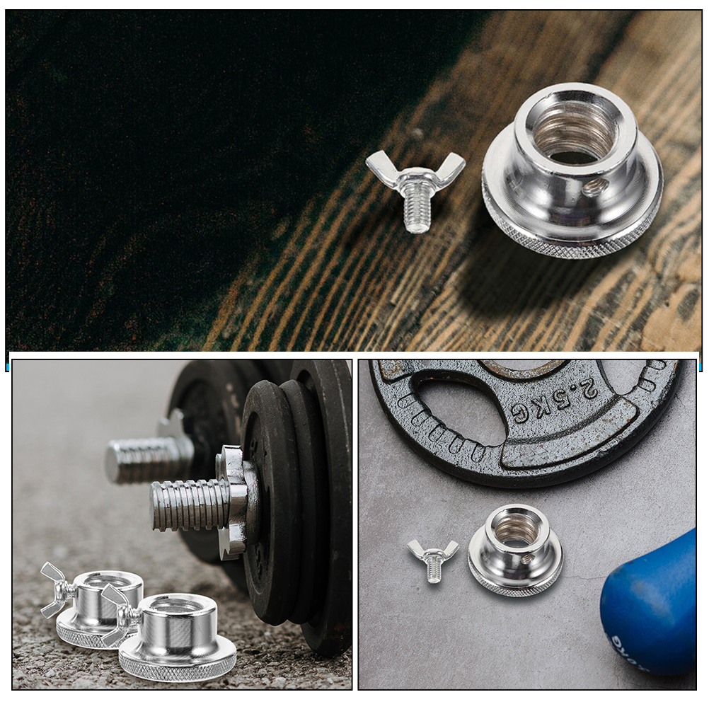 6pcs Anti-slip Nut Barbell Self-locking Collars Dumbbell Locking Nuts Equipment Screw Cap Sturdy Tool
