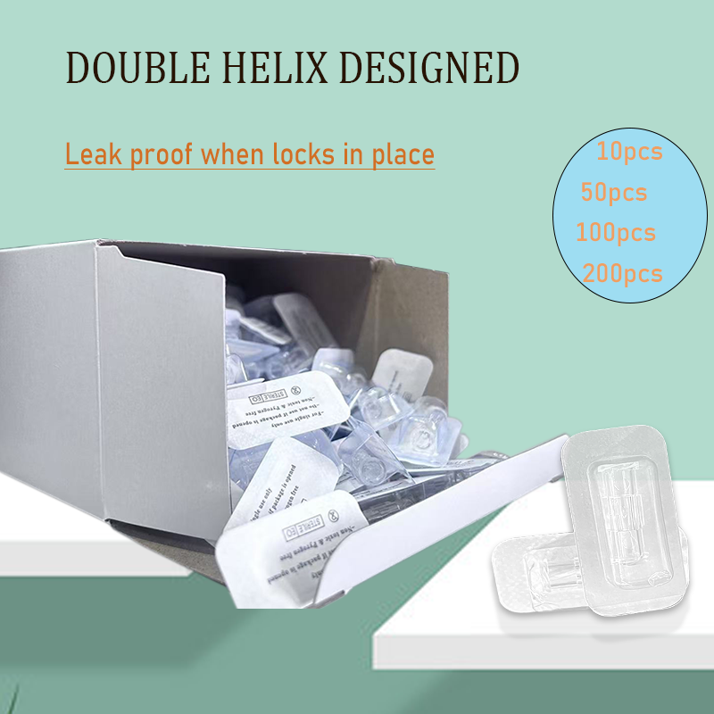 Non toxic and heat free connector syringe Ruhr lock transparent pneumatic component sterile thread conversion