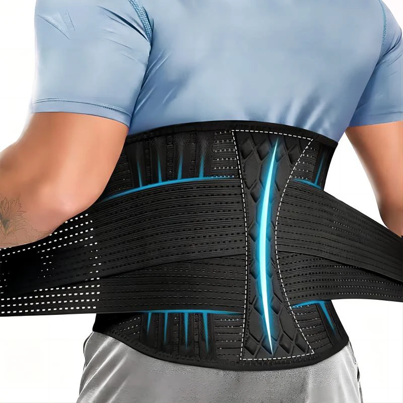 Men & Women Breathable Adjustable Lumbar Support Belt Lower Back Brace for Herniated Disc, Sciatica, Pain Relief, Black