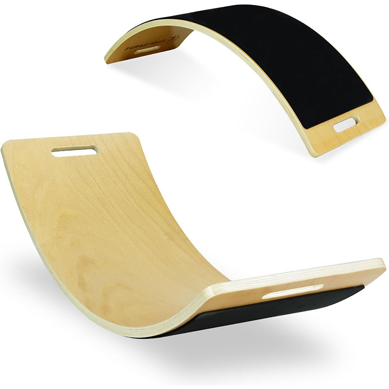 Custom Children Sensory Training Equipment Wooden Wobble Balance Board Wooden Balance Beam2025 New