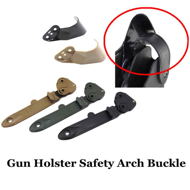 Tactical Belt Gun Holster, Safety Arch Buckle, Lock Adapter System, Airsoft Pistol, Waist Holster Button Accessories for S