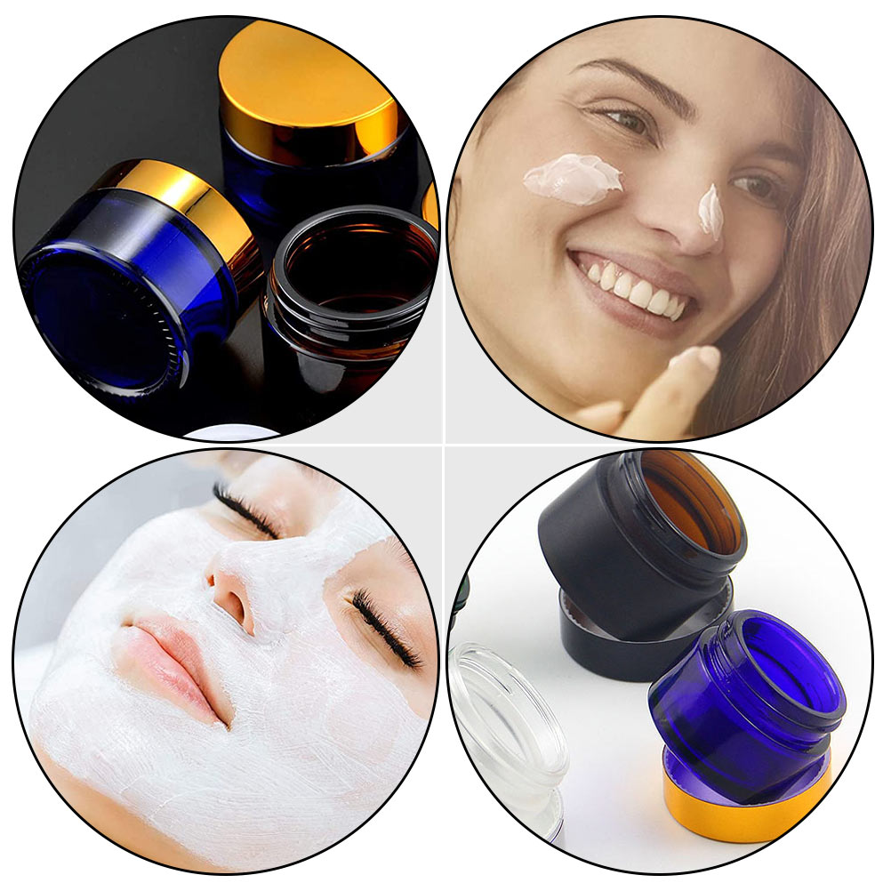 12 Pcs Cream Jars Portable Glass Containers Lightweight Travel Size Sealed Refillable Body Lotion Storage Cosmetics Jar Soap