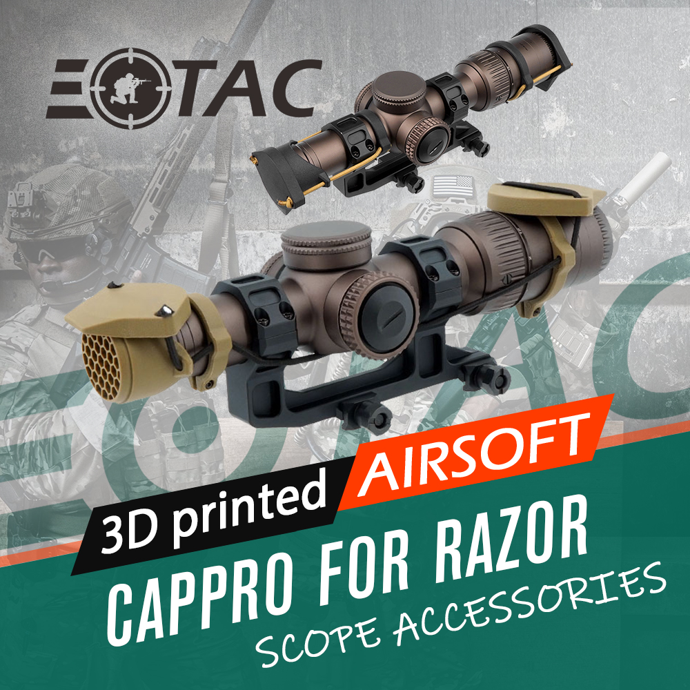 RZ 1-6X No Scope SCOPECAP PRO RifleScope Lens Cover 30mm Tube with REAR CAP Combo By Nylon Polyme 3D Print Only CAP PRO