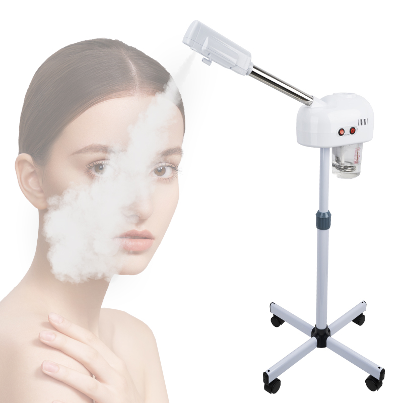 Professional Face Steamer Nano-Ion Ozone Hot Mist Hot Mist with LCD Screen Adjustable Height for Salon Home Spa Aging Reduction