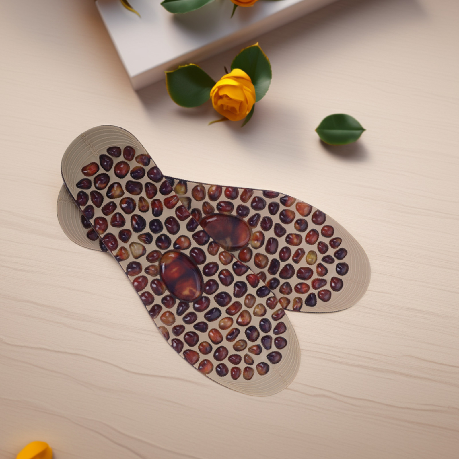 Massage Insoles Foot Pressure Relief TPR AntiSlip Breathable Acupressure Pads Reflexology Foot Care Tools