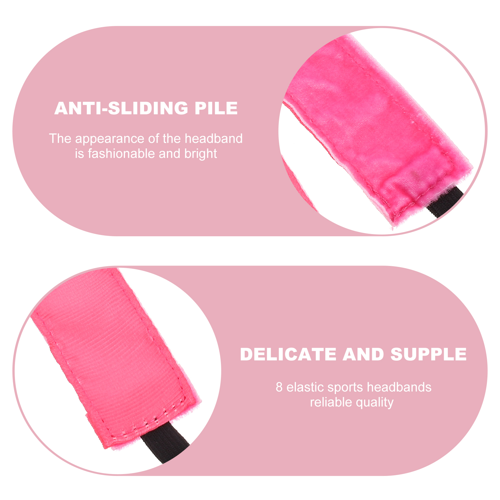 8pcs Yoga Headb s Non slip Sweat absorbing Elastic Sports Hairb s Women Gym Running Exercise Fitness Comfortable Lightweight