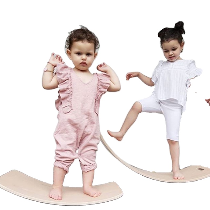 Wood Balance Board For Kids Yoga Board Wooden Rocker Board2025 New