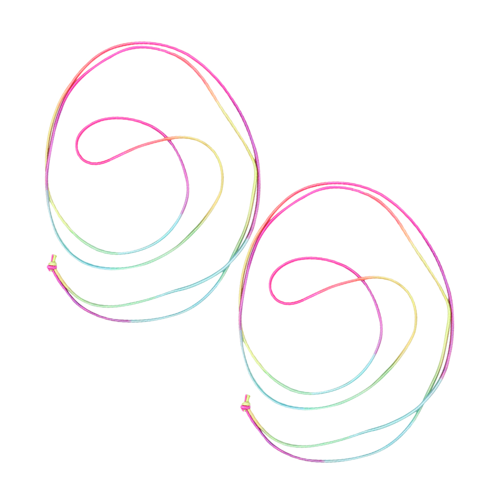 2 Pcs Elastic Bands Jumping Rubber Kid Rope Ropes Child Skipping Nostalgia Colorful Funny Student