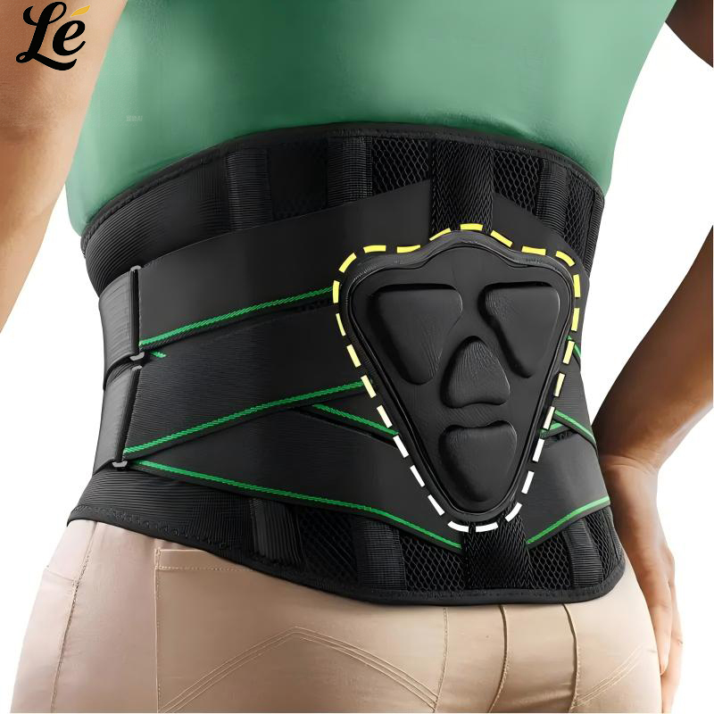 1PC Back Brace With Adjustable Support Ergonomic Lumbar Pad Relieves Sciatic Nerve Pain Muscle Strain Ventilated Design