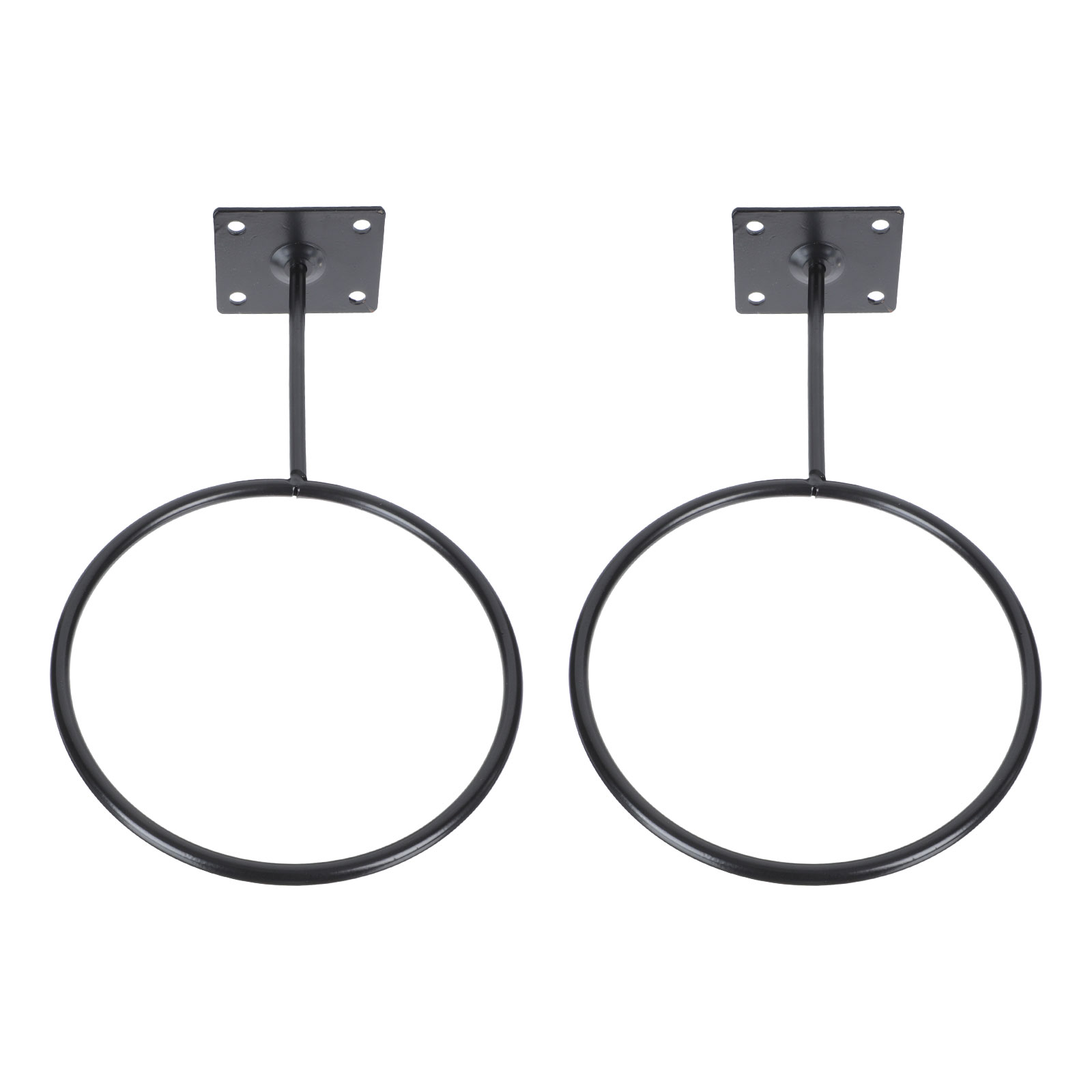 2 Pcs Ball Rack Football Wall Mount Display Storage Basketball Holder Sports for and Caps Iron Holders