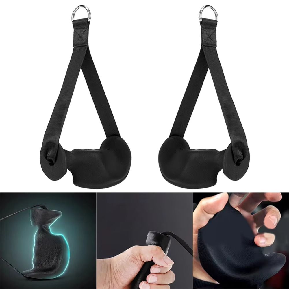 1 Pair Ergonomic Fitness Pull Rope Fits The Palm Anti-Slippery Gantry Pull Rope Professional Exercise Gym Equipment Pull Rope