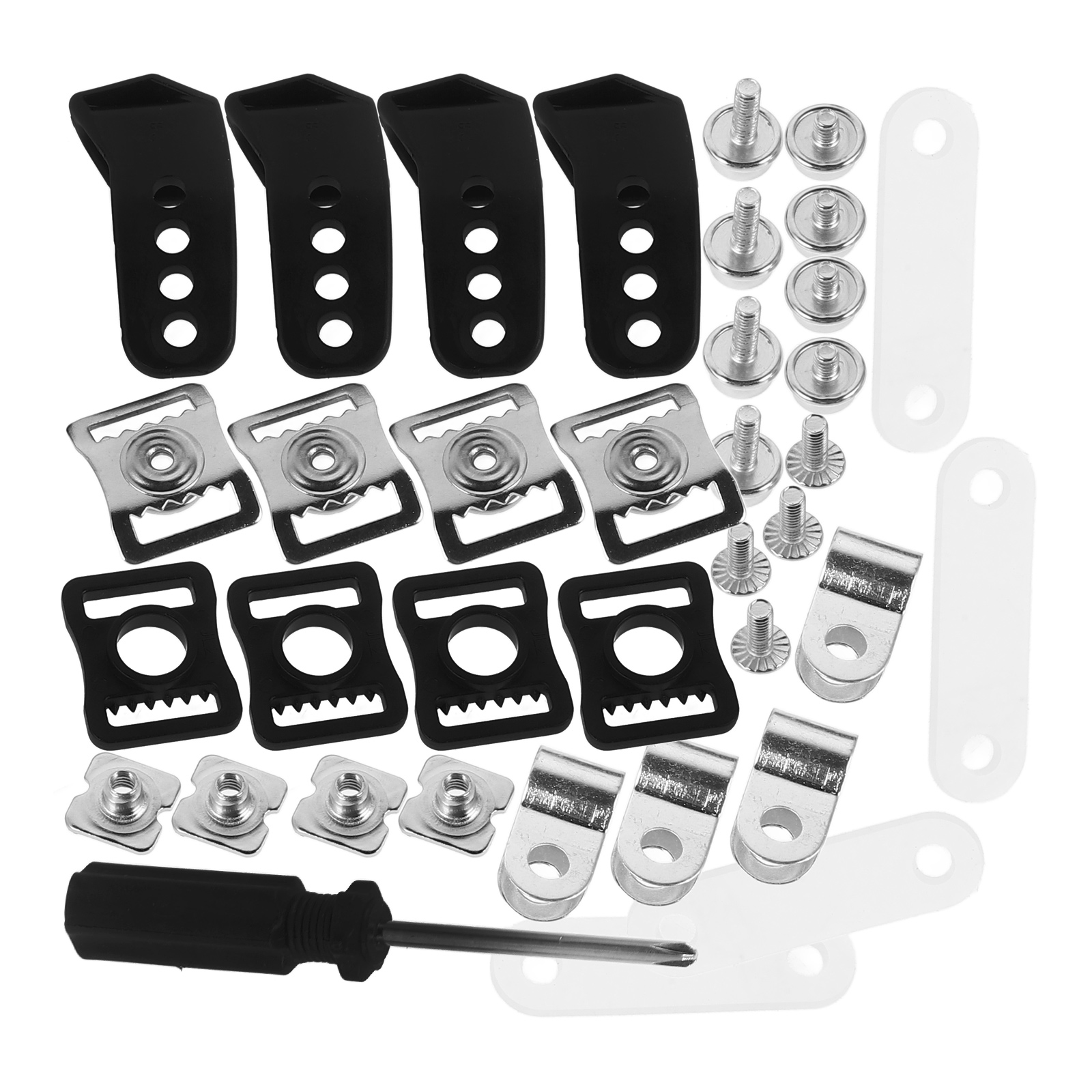 49 Pcs Face Mask Repair Kit Plastic Hardware Nuts Screws Chin Buckle Visor Clips Sports Football Hockey Baseball