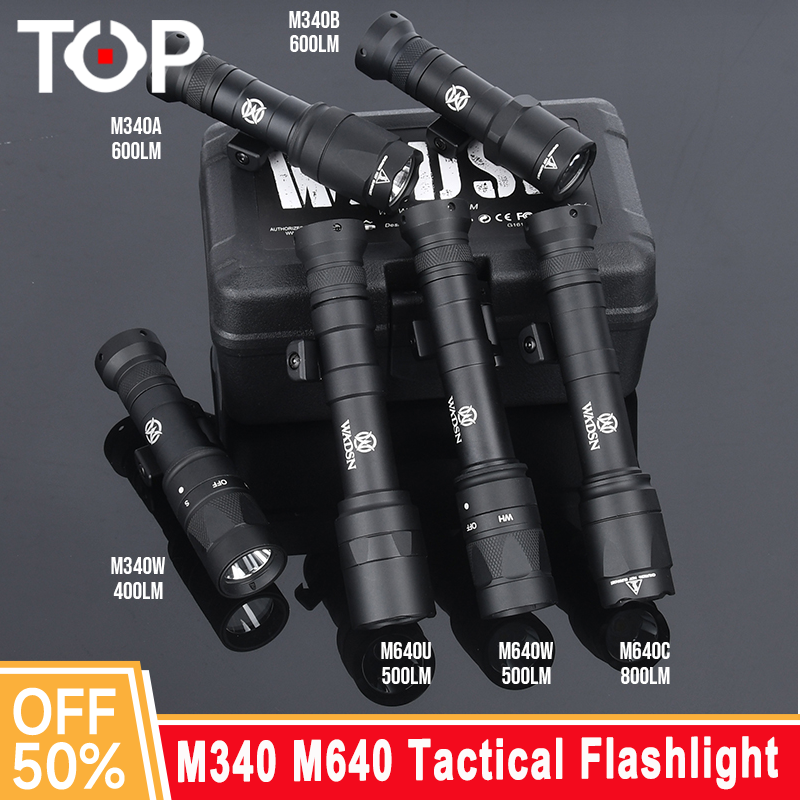 WADSN M600 M300 Tactical Flashlight M640 M340 Airsoft Weapon Scout LED Light Rail Rotating Base Fit M-Lok Keymod Rail Mount
