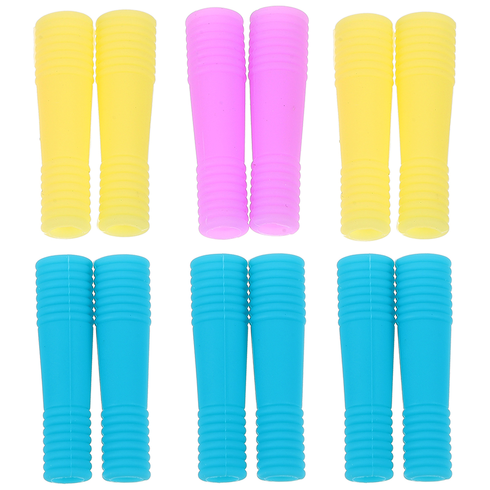 6 Pairs Anti-slip Handle Cover for Nail Scissors Cuticle Nipper Sleeve Silicone Shell Manicure Tool Handle Case Trimmed for Home