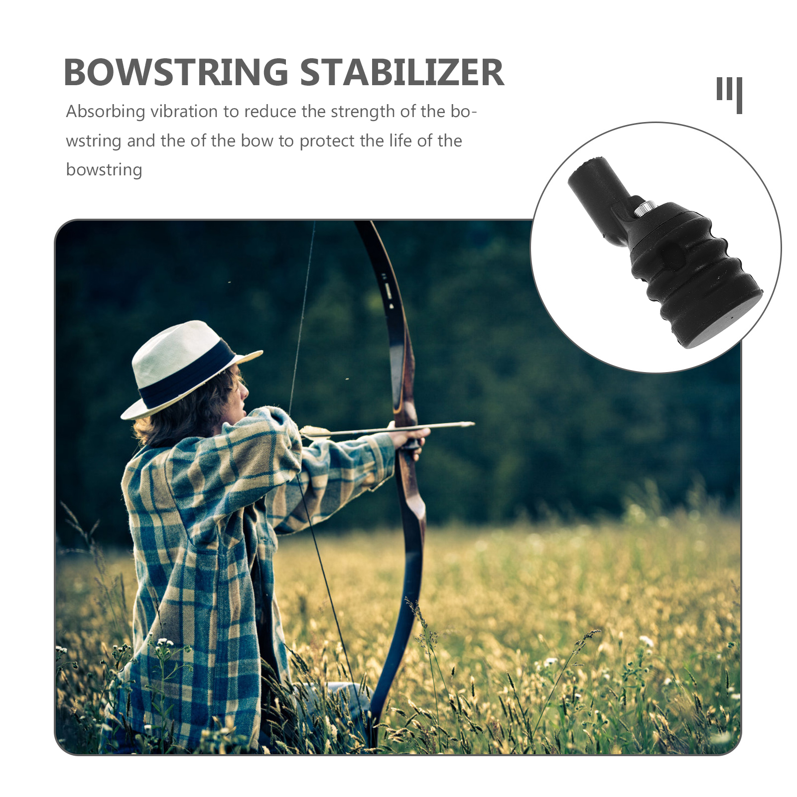 String Bow Vibration Damper Archery Stabilizer Compound Arrow Absorber Bow Vibration Damper Hunting Accessories