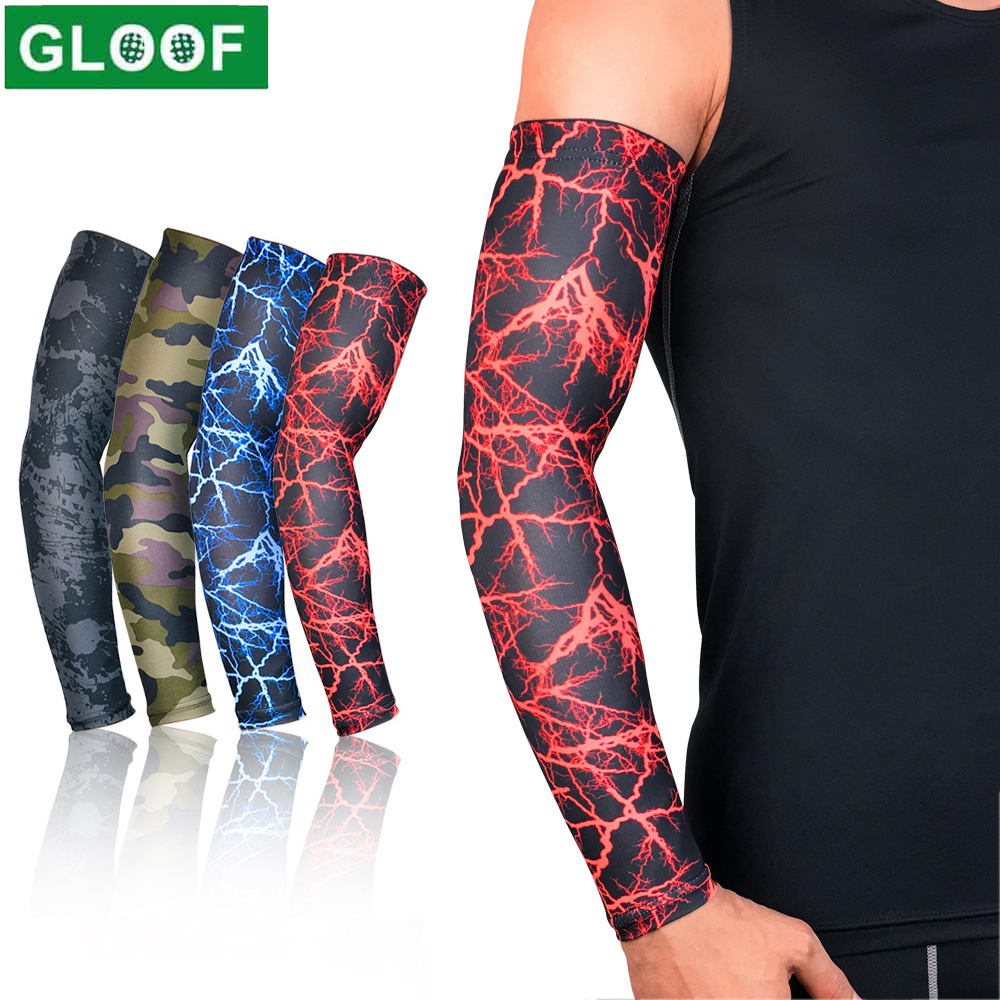 1Pc UV Arm Sleeves Cooling Sleeves For Men Women Sunblock Tattoo Cover Up Compression Arm Sleeves for Golf Basketball