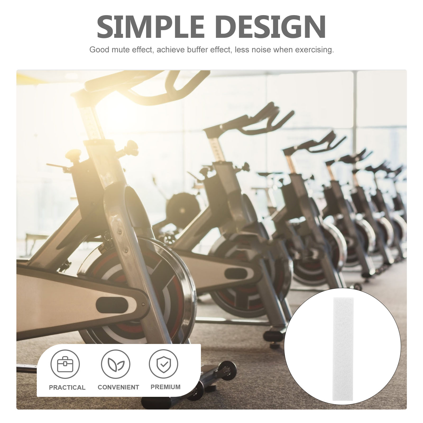 Universal Exercise Bike Brake Pads Replacement Kit Durable Chemical Fiber Disc Brake Parts for Fitness Cycling Equipment