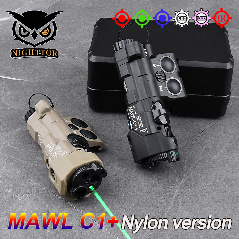 M300 M600 Flashlight Tactical Nylon MAWL IR Aiming Red Dot Green Blue Indicator LED Scout Hunting Weapon Light For 20mm Rail