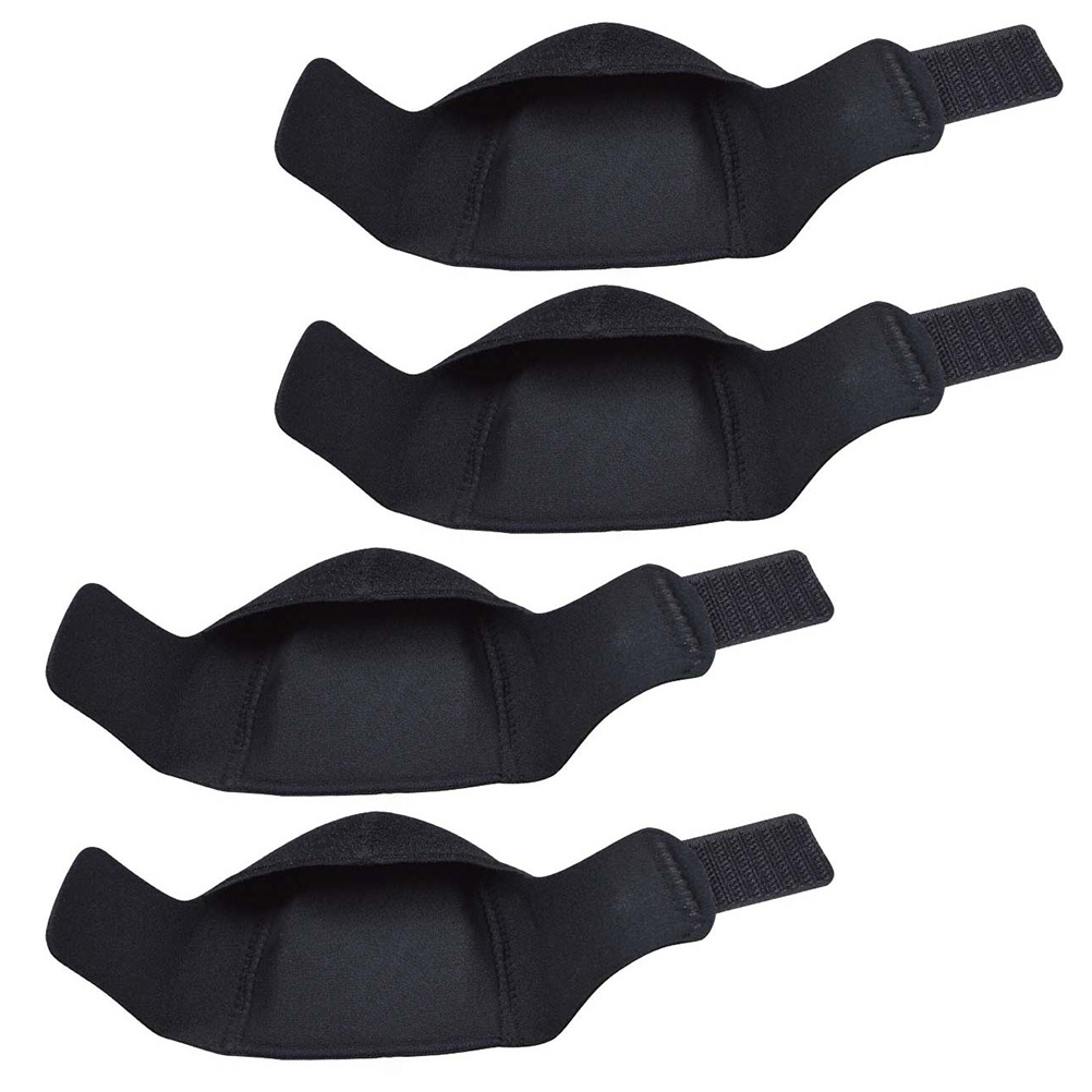 4pcs Heel Protectors Cushions Breathable Black Supports for Pain Relief Shock Absorption Non Slip Foot Care Tools