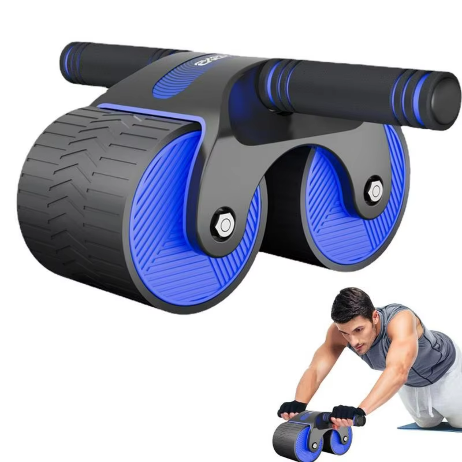 Ab Wheel Roller Automatic Rebound Belly Wheel Mute Abdominal Wheel Exerciser Arm Muscles Bodybuilding  Gym Fitness Equipment