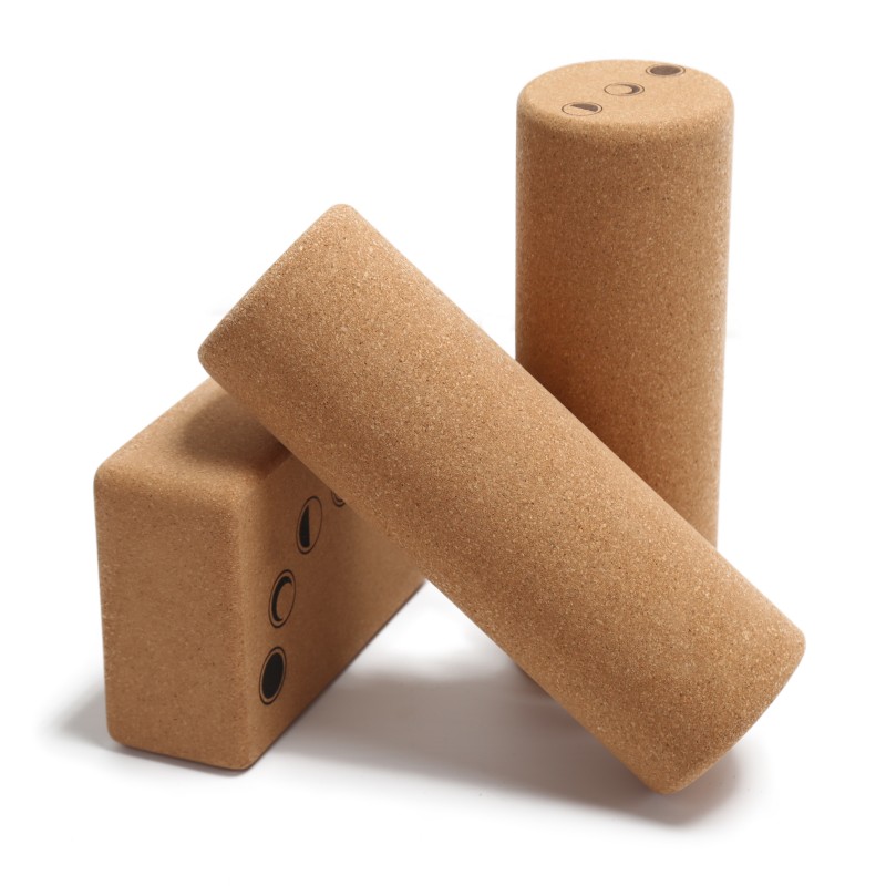 Hot Selling High Quality Exercise Mat Set Cork Back Pain Massage Ball Cork Yoga Fitness Roller Gym Roller