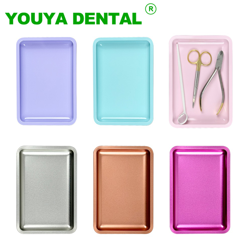 Stainless Steel Square Storage Tray Dental Surgical Medical Tray Disinfection Plate Nail Art Tattoo Device Dish Placement Box