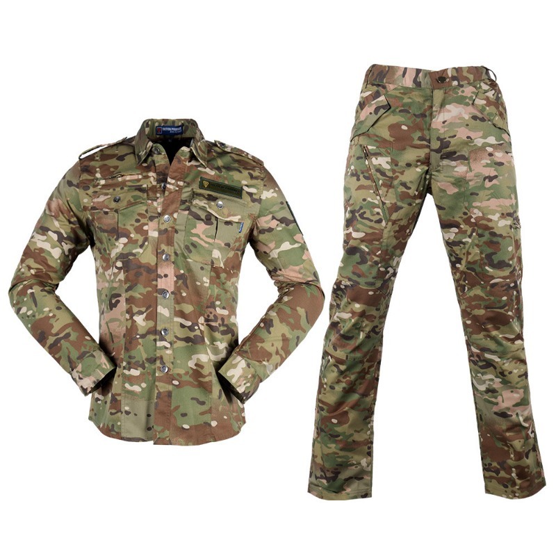 Men's Tactical Military Suits, Breathable and Tear Resistant, Outdoor Camo Uniforms for Army Airsoft Paintball Hunting