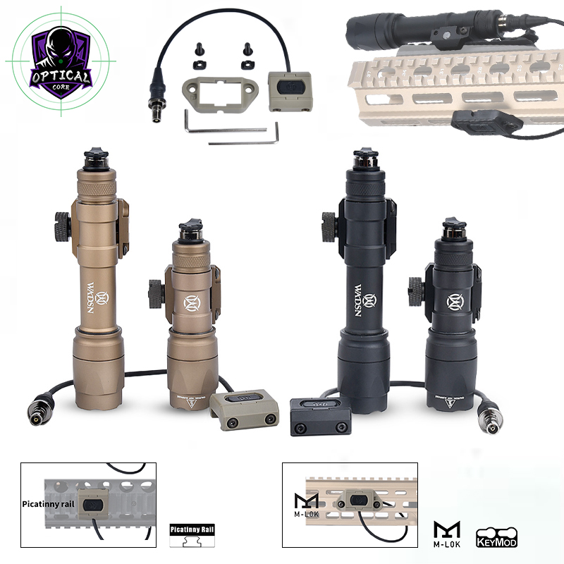 Tactical Weapon Light M300A Scout Light M600C Flashlight With Modbutton Pressure Switch SF Plug Hunting Lighting Set  Switch