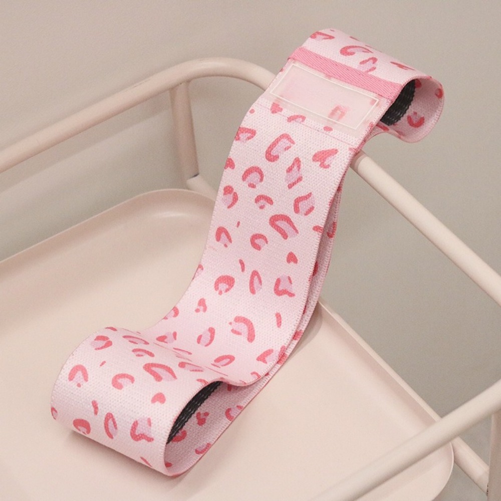 Yoga Elastic Ring Fitness Resistance Belt Female Buttocks Strength Training Stretching Pulling Belt Hip Ring Leopard Pattern