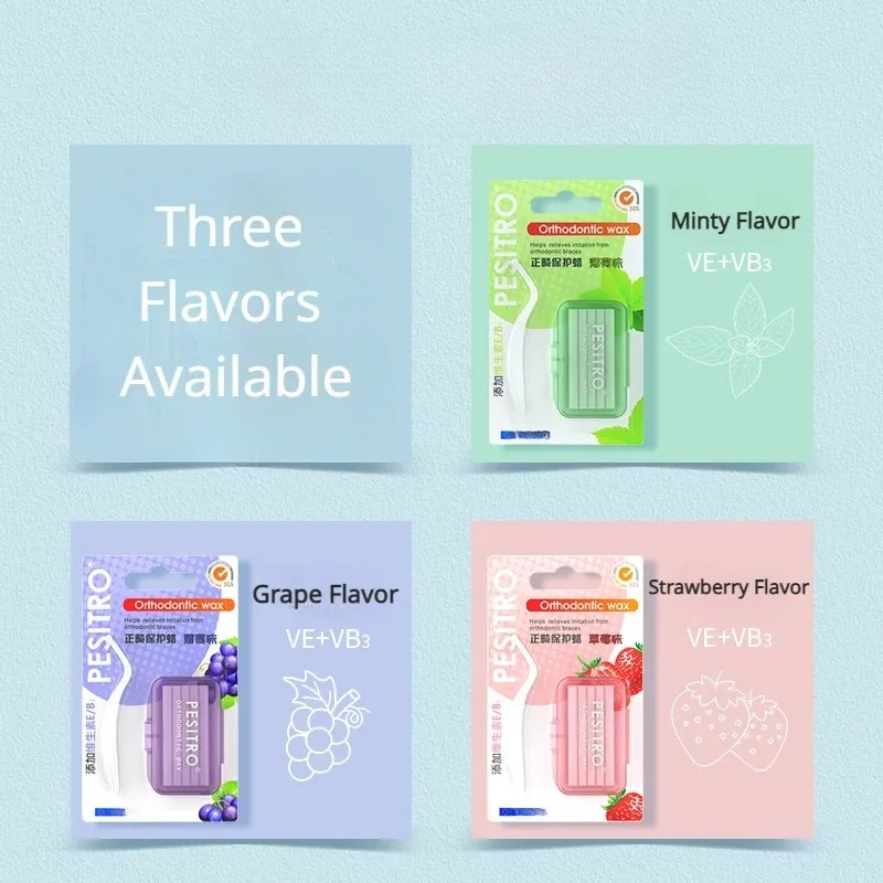 Orthodontic Bracket Protective Wax Hides Bracket Wearers' Favorite Oral Care Hygiene Tool Fruit Scent with A Variety of Flavors