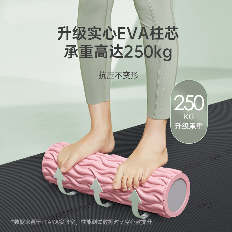Adult Yoga Column Foam Roller Gym Pilates Exercise Fitness Roller EVA Deep Leg Back Muscle Massage Workout Equipment Beginner