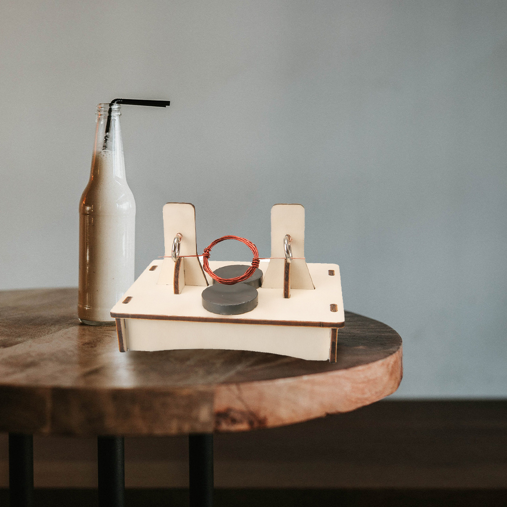 Science Experiment Kit 1 Set Handcrafted DC Motor Material Package Wooden Electric Motor Toy for Kids Assembly