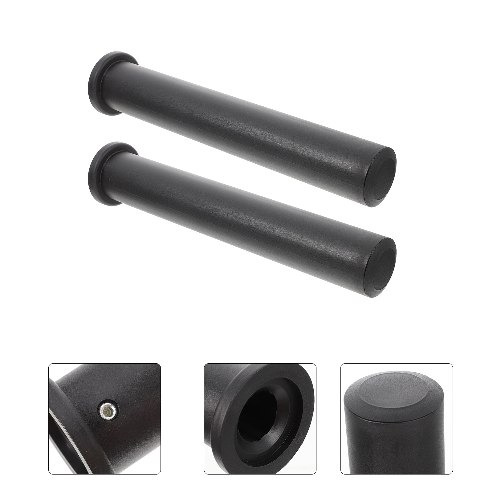 Handle Barbell Reducing Sleeve Weight Plates Posts Detachable Removable End Cap Black Compact Protector Fitness