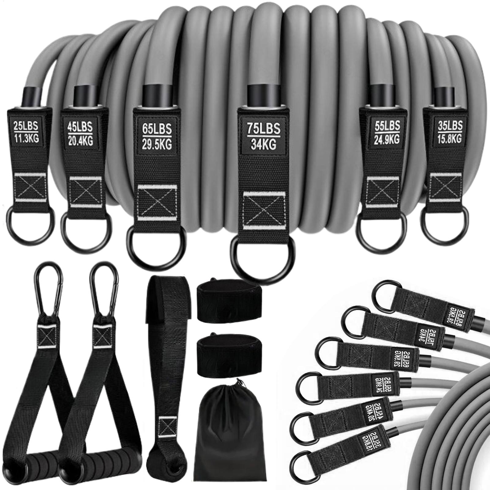 Workout Bands Bands For Exercise Non-Slip Portable Strap Strength Training Equipment For Physical Home Outdoor Pilates