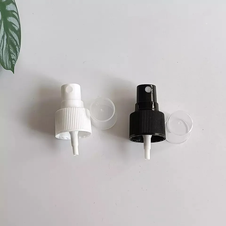 Perfume Spray Pump Bottle Black White Plastic Closure for Alcohol Cosmetic Container Fast Delivery Plastic Fine Mist Spray Pump