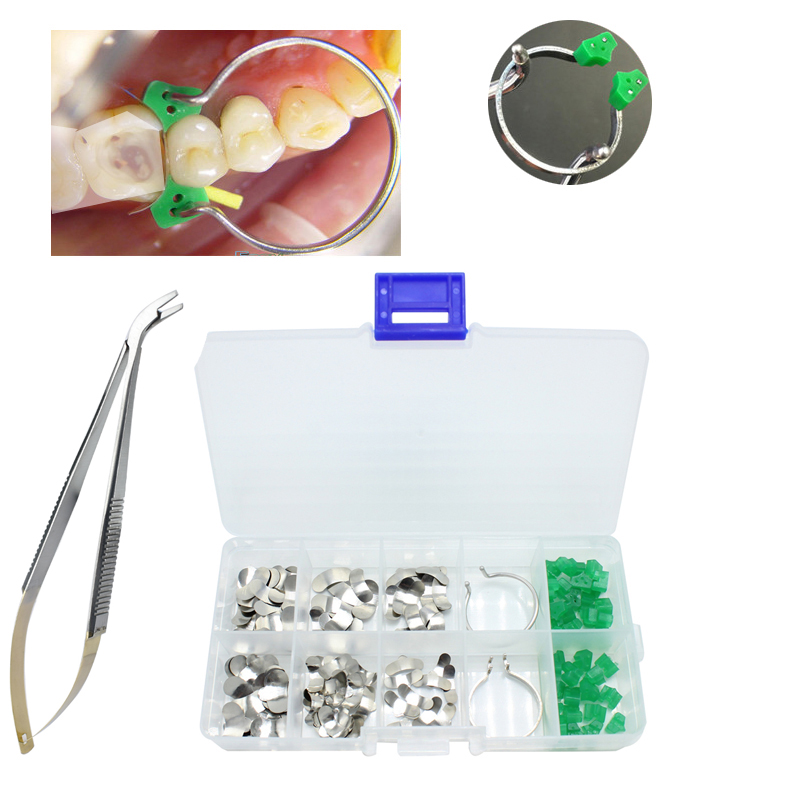 Dental Matrix Bands Style Sectional Contoured Matrices Ring Wedges Clamp Plier Delta Wedges Dentistry Formed Sheet Tool