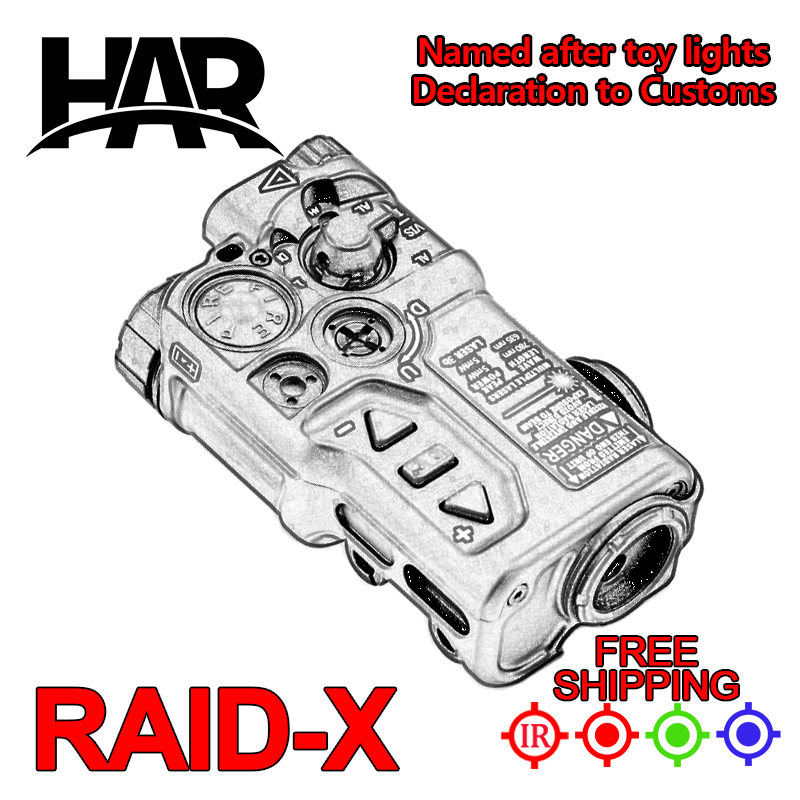 WADSN Tactical RAID X Red/Green/Blue Dot Laser Softair IR Spotlight Metal Zeroing Indicator Airsoft Hunting Weapon Fit 20MM Rail