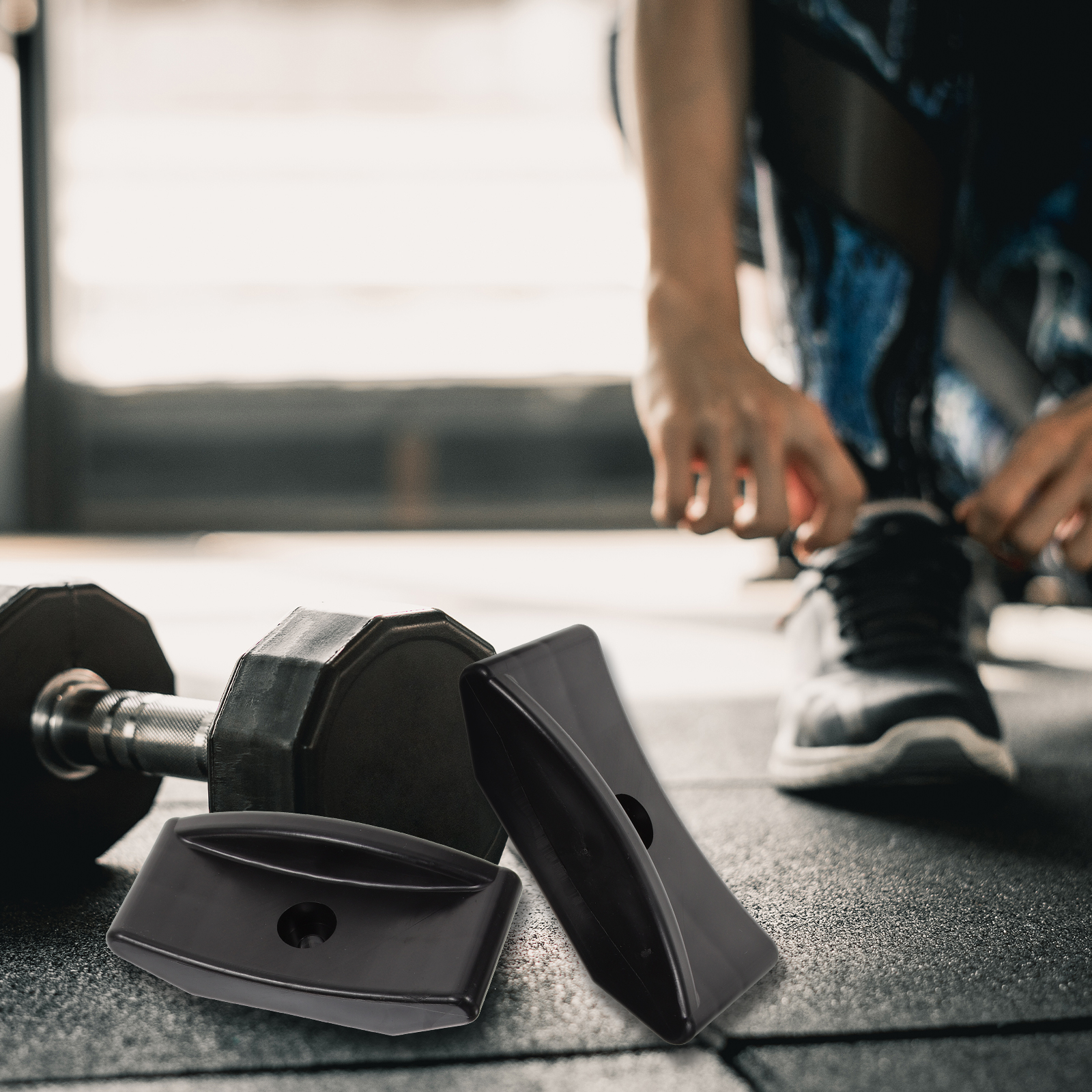 6pcs Holder Sturdy Fitness Stand PP Material Heavy Duty Floor Protection Gym Home Compact Storage Bracket Hand Weights Stand