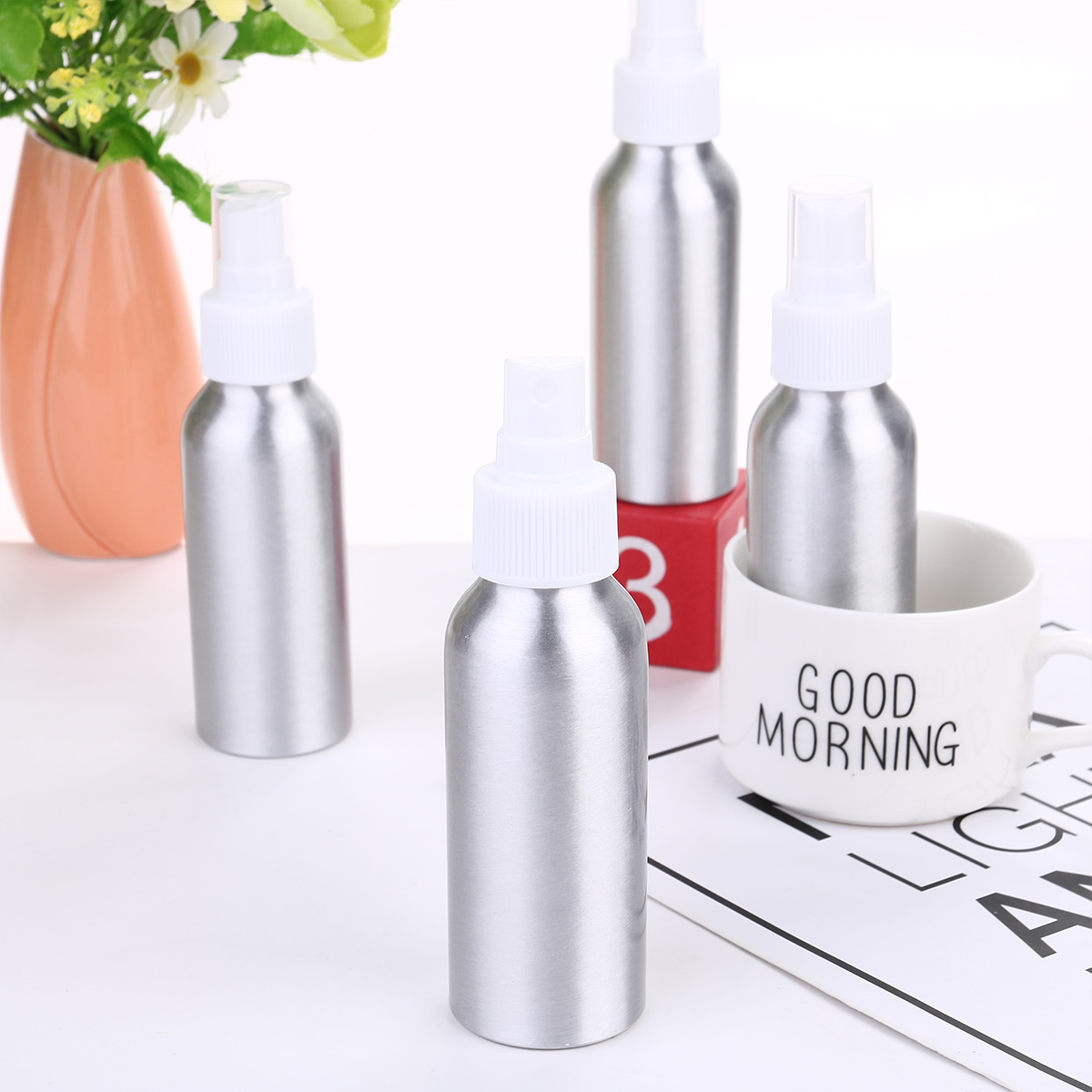 10pcs Spray Bottle Aluminum Travel Liquid Container Refillable Refillable Perfume Bottle Perfume Mini Lightweight