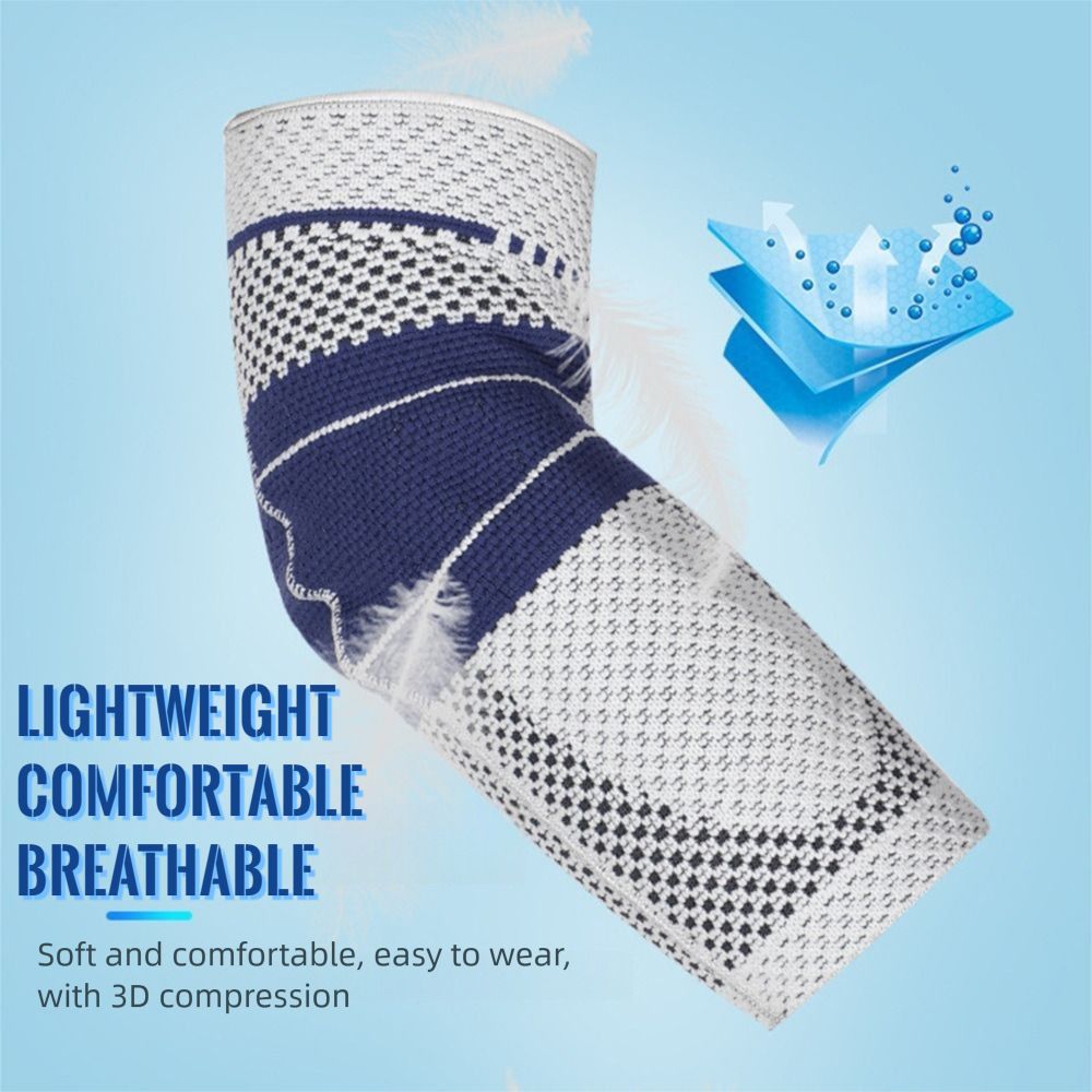 Anti-collision Sports Elbow Pads Nylon Knitted Breathable Knee Protector Brace Shock Absorption Adjustable