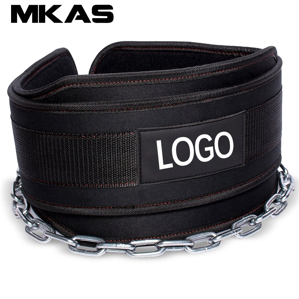 Dip Belt With Chain For Weightlifting Pullup Gym Lifting Belt Squat Fitness Powerlifting Bodybuilding Training ONE Size FITS All