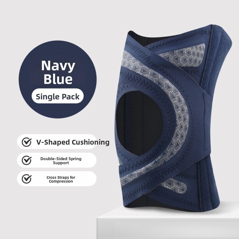 Thin Design Sports Knee Pads Cross Strap Meniscus Joint Support Knee Support Brace Compression Fit Pressurized Elastic
